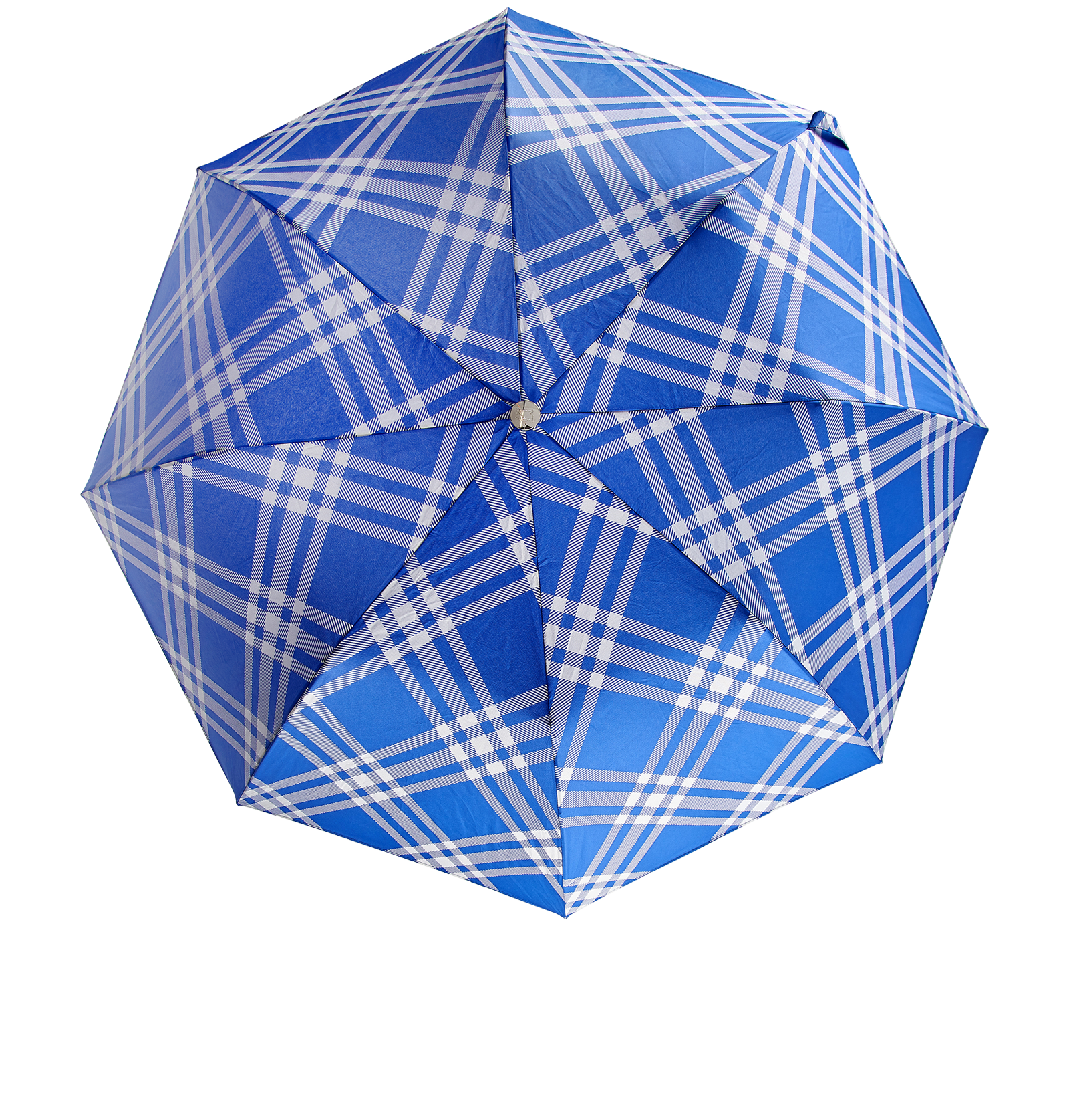 Burberry Check Umbrella, &pound;120, Accessories, Blue, Nylon (Polymer)/Polyester Mix, Other view
